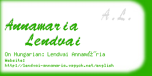 annamaria lendvai business card
